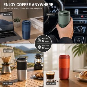 Vaso Térmico de Acero Inoxidable de 280 ml y 550 ml con Logotipo Personalizado, Libre de BPA, para Oficina y Actividades al Aire Libre - Product Image 2