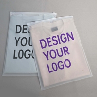 Sacs en plastique personnalisés pour t-shirts, vêtements, sacs givrés à fermeture éclair auto-scellante, emballage et impression, logo personnalisé
