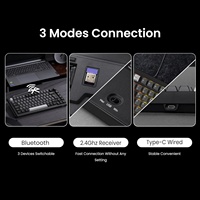 Nouveau clavier mécanique de bureau 5075B Plus, disposition ISO 75 %, 3 modes, pour le gaming, interrupteurs linéaires remplaçables à chaud, touches PBT, RGB, en plastique