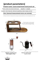Ensemble de café artisanal : Moulin à café, filtre, bouilloire à café, support en bois personnalisé, rangement, coffret cadeau de luxe léger pour le partage de café à la maison