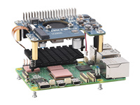 POE HAT+ Waveshare PCIe ke Papan Pengembangan Adaptor untuk Raspberry Pi 5 Mendukung Protokol NVMe M.2 Solid State Drive A356