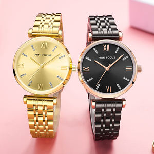 <span class=keywords><strong>MINI</strong></span> <span class=keywords><strong>FOCUS</strong></span> MF0335L nuevo <span class=keywords><strong>reloj</strong></span> de cuarzo Popular para mujer, relojes de pulsera dorados informales para mujer, relojes de moda de acero inoxidable para mujer - Product Image 5