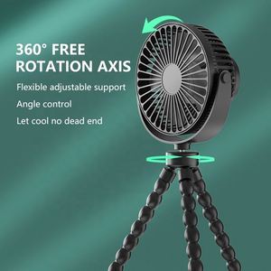 2024 New Arrivals Usb Rechargeable Baby Stroller Clip Mini Small Foldable <b>Table</b> for Outdoor Portable Fan - Product Image 4