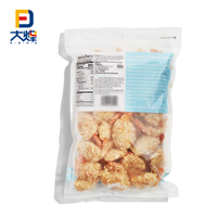 Sac d'emballage alimentaire surgelé personnalisé barrière caractéristique pour les filets de poisson de fruits de mer sacs d'emballage de poisson préfabriqués