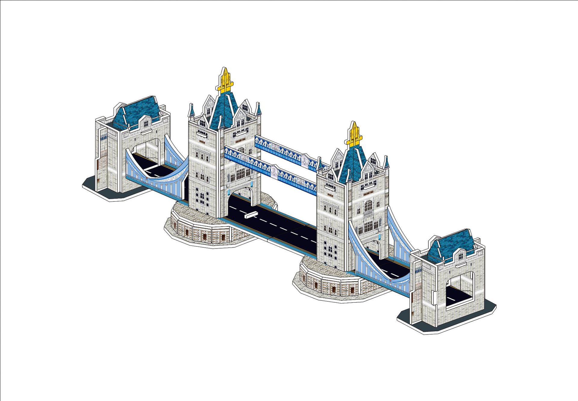1890-g London TWIN Bridges