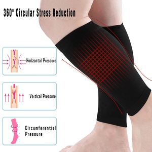 Hoge Kwaliteit Gebreide Ademende Kuit Compressiemouw Voor Voetbalsporten 15-20mmhg Hardloopcyclus Herstel Scheenbeenspalken - Product Image 4