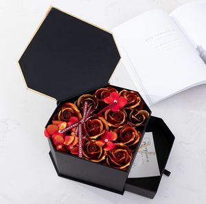 <strong>Heart</strong> Shaped Mother's Day Gift Soap Flowers Valentine Gift Box With Cards - Product Image 2