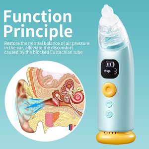Soplador de aire portátil para aliviar la presión del oído, recargable, color azul claro, para uso en viajes - Product Image 3