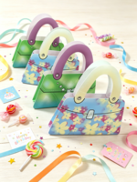Sac cadeau personnalisé en forme de sac à main avec motif étoile et chaîne, mignon sac à bonbons pour anniversaire d'enfants, Pâques et cadeaux de fêtes