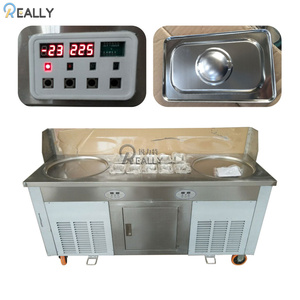 En stock Machine à crème glacée frite à double poêle Offre Spéciale Machine à rouleau pour crème glacée - Product Image 4