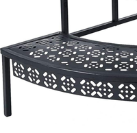 Support pour pot de fleurs à 3 niveaux, étagère d'angle en métal de style escalier, support d'affichage quart rond pour intérieur et extérieur