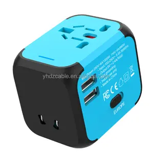 Universal AC Travel Adapter Dual USB 2.4A Fast Charger Android Phone Multi-port Wall Charger