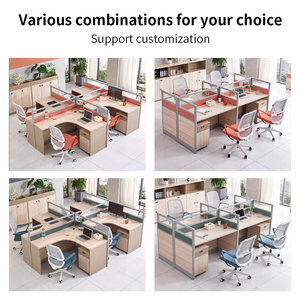 Muebles de oficina Juego de escritorios Modular 6 Estación DE TRABAJO Opcional Scrivania Ufficio Mesa Para Escritorio Mesa de oficina - Product Image 3