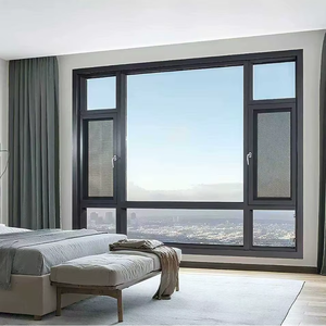 Immense Manufacturer Aluminum Soundproof Balcony Noise Reduction <b>Screen</b> Casement Swing <b>Window</b> Aluminum Frame - Product Image 4
