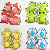 Bonbons gélifiés en forme d'œuf d'animal 3D, fourrés à la confiture, certifiés Halal, emballage à bulles personnalisable, saveurs fruitées, bonbons mous sucrés