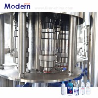 Machine de remplissage et d'embouteillage de bouteilles PET pour boissons et produits chimiques, entièrement automatique, 3 en 1, contrôlée par PLC, haute précision, 2000 BPH