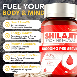 หิมาลายาแคปซูล shilajit เพิ่มภูมิคุ้มกันให้ฟังก์ชันการคิดพลังงานสนับสนุนฉลากส่วนตัว - Product Image 3
