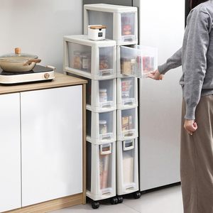 Cho thuê nhà bếp Tủ lưu trữ Tủ lưu trữ hẹp không gian nhỏ Tủ lưu trữ bánh sandwich có bánh xe - Product Image 1