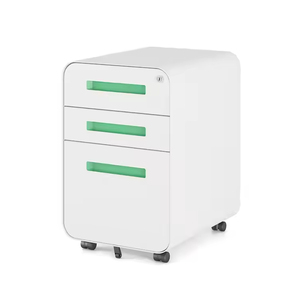 Archivador moderno de metal lateral de 3 cajones rueda pequeña movible bloqueable económico 3 laterales Vertical A3 papel cocina gimnasio - Product Image 3