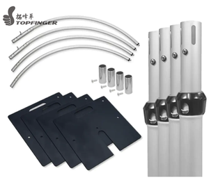 Soporte de fondo de tubo de aluminio ajustable portátil profesional para decoraciones de techo de boda TFR marca estilo romántico - Product Image 5