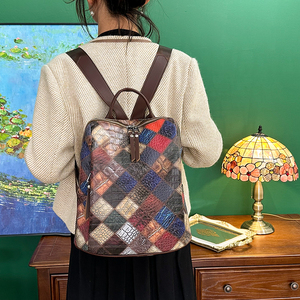 Nouveau <span class=keywords><strong>Sac</strong></span> <span class=keywords><strong>à</strong></span> <span class=keywords><strong>Dos</strong></span> Scolaire Multifonctionnel Imperméable et <span class=keywords><strong>Coloré</strong></span> de Style Vintage pour Étudiants, Femmes et Adolescentes, Idéal pour Ordinateur Portable et Voyages - Product Image 6