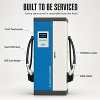 Neue OEM ODM Dual-Gun DC Schnell-EV-Ladestation 120kW-240kW CCS2 OCPP Kommerzielles Ladegerät mit Ethernet/4G für Parkplätze