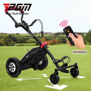 <span class=keywords><strong>Chariot</strong></span> de golf électrique intelligent automatique AI en aluminium PGM QC008 avec télécommande et fonction Follow Me - Product Image 1
