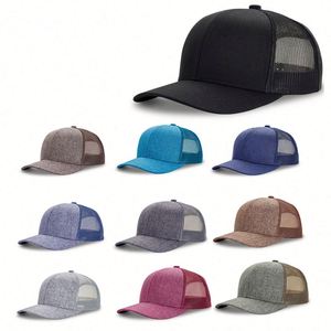 Casquettes en polyester à 6 panneaux, en gros d'usine, casquettes trucker personnalisées en maille avec fermeture snapback - Product Image 1