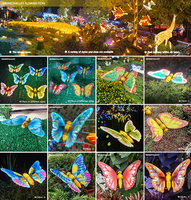 Momovalley 64CM Lumières décoratives LED mobiles en forme de papillon pour extérieur, éclairage de jardin, décoration d'événements festifs, fabricant chinois