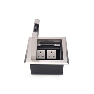 Cajas de Suelo Eléctricas Empotradas con Cierre Suave, Enchufes Dobles y Puerto de Datos RJ45 Combinados - Product Image 3