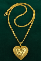 Collier pendentif en forme de cœur à motif quadrillé Z H Jewelry, chaîne à maillons en laiton plaqué or 24 carats, cadeau personnalisable pour diverses occasions
