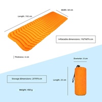 Matelas de couchage gonflable en TPU à motif ondulé, matelas pneumatique de camping épaissi, imperméable, pour la randonnée et le trekking