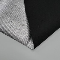 Tissu de tente ignifuge, tissu résistant aux flammes, tissu Oxford en polyester enduit d'argent FR pour tente d'extérieur