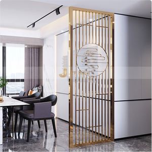 Modern Stainless Steel Translucent Waterproof Partition <b>Screen</b> Customized Design Movable Function for Hotel Lobby Living Area - Product Image 3