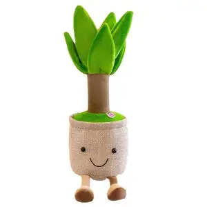 Vente en gros de plantes en peluche en pot fantaisie/jouets en peluche fleur/arbre à barbe succulente tulipe Dragon plantes en pot peluches douces