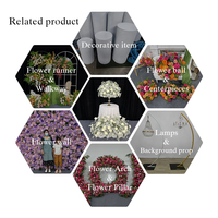 Meilleure vente promesse boule de fleurs artificielles réaliste bébé souffle Table de mariage pièce maîtresse pour la décoration