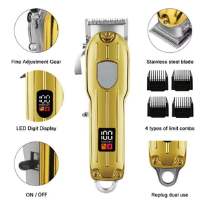 2026 2-in-1 Hair Trimmer Stainless Steel Waterproof Hair Removal Appliance LCD Display <b>USB</b> Powered Man Hair Cutting Machine - Product Image 3