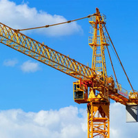 Grue à tour à plateforme plate pour l'installation d'éoliennes, avec moteur et propulseur, hauteur 264 m, pour projets d'éoliennes