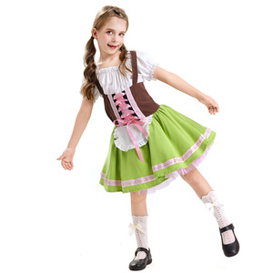 Costume de bavarois pour enfants, Dirndl et Lederhosen traditionnels allemands pour garçons et filles, tenue de scène, été 2025 - Product Image 3