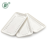 Witte wegwerp plastic fruit- en supermarktvershouders voor vers vlees, steak en fastfood, wegwerp borden