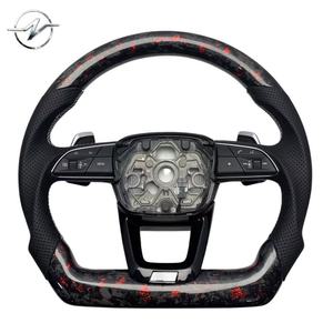 Vente directe d'usine, volant en cuir perforé à 4 branches en fibre de carbone pour <span class=keywords><strong>Audi</strong></span> A3/A4/A5/A6/<span class=keywords><strong>Q5</strong></span>/Q7/S3/Rs3/Rs6/Rs7/R8/Tt/A7 - Product Image 1