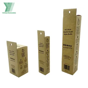 Boîte en papier kraft personnalisée pour produits cosmétiques Boîtes d'emballage suspendues Boîtes en carton pliantes avec fenêtre