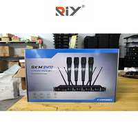 Microphone sans fil UHF professionnel SKM9400, système de microphone sans fil dynamique à 4 canaux pour les performances en direct