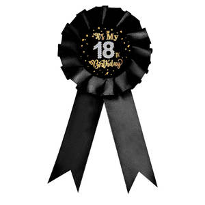 Broches de fête d'anniversaire, récompense d'anniversaire, ruban, broche pour femmes et hommes, c'est mon 80e anniversaire, badge en étain - Product Image 5