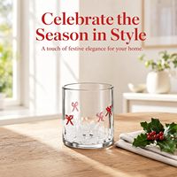 Verres en verre Bow Icon de 14 oz - Design moderne léger et réutilisable pour les fêtes de Noël, la décoration de la maison et les cadeaux
