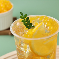 Mango Bursting Boba Pearls Rasa Buah Alami Bahan Boba Meletus untuk Produksi Bubble Tea dan Minuman.