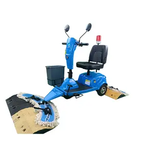 Three Wheel Electric Sweeper Driving Type Efficient Dust Clean Carts Ride On Floor Mop Dust Cart Scrubber