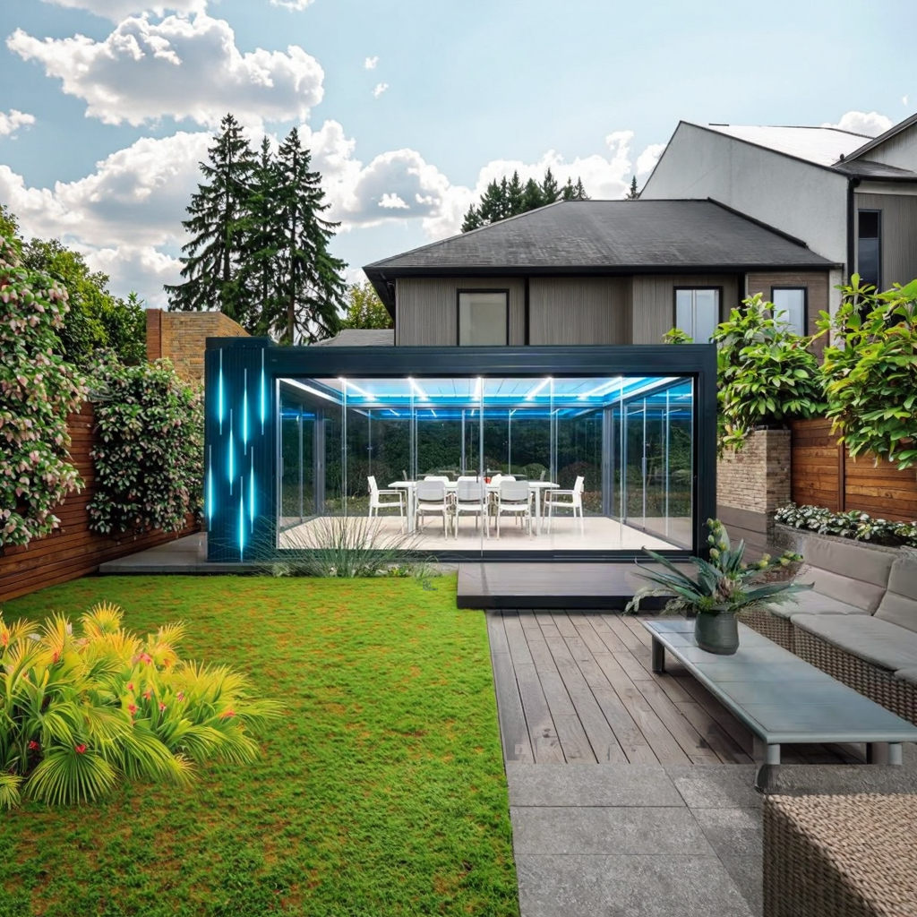 Waterproof Patio Canopy Louver Roof Garden Gazebo Lourverd Bioclimatic Pergola Aluminum