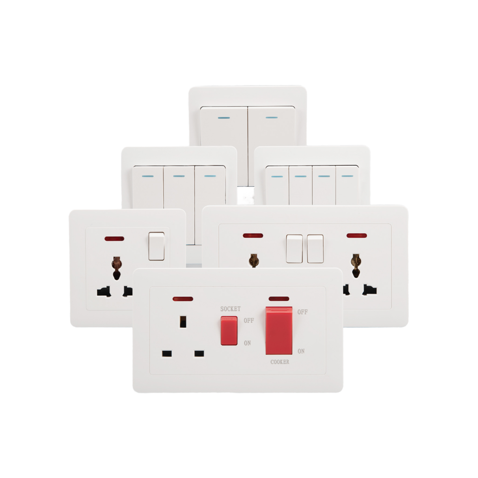 UK Standard 13A Power Waterproof Socket Dual USB Type-C/Dual USB Wall ...