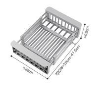 Égouttoir à vaisselle en acier inoxydable pour cuisine, support de rangement épaissi pour évier, anti-rouille, pour assiettes et bols